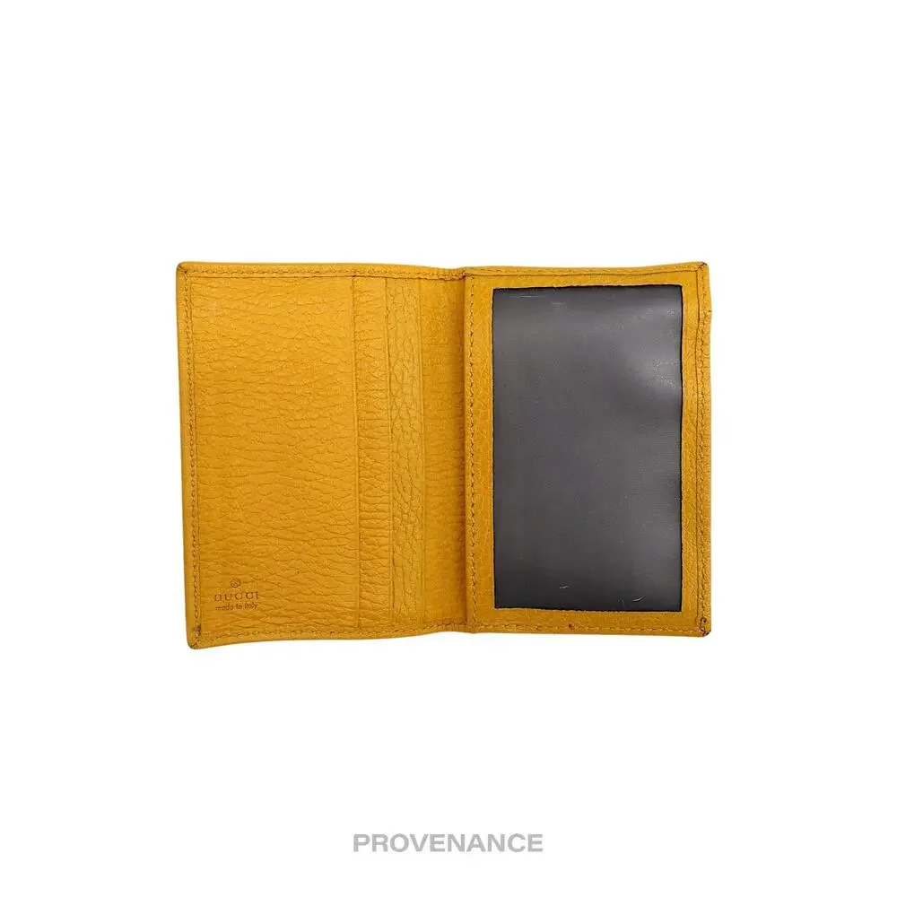 🔴 Gucci MII Pocket Organizer Wallet - Yellow Tumbled Leather - Picture 5 of 7